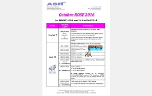 Octobre Rose : LUNDI 10 OCTOBRE -  PORTES OUVERTES et STAND IRIS MANCHE