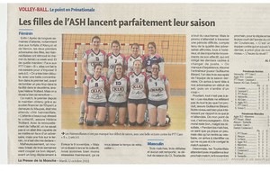 VOLLEY BALL Article La Presse de la Manche du 22/10/2019