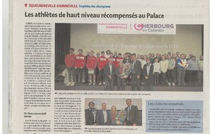 TROPHEES DES CHAMPIONS Article la Presse de la Manche du 25/10/2019