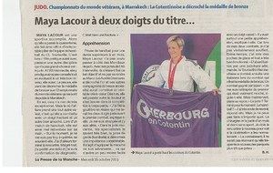 JUDO Article La Presse de la Manche du 16/10/2019