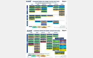 Planning des cours - Saison 2025-2026