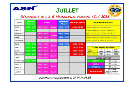 ACTIVITES ETE